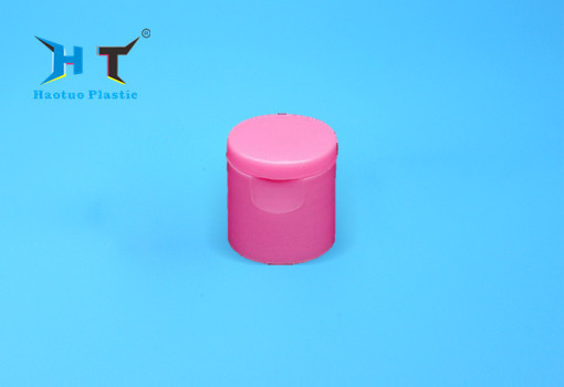 20 / 410 Flip Top Plastic Caps , Pink Color Flip Top Water Bottle Caps