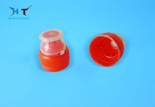 Sports Plastic Water Bottle Caps 28mm Neck size With Double Safety Ring Pull