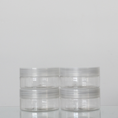 Round Shape PET Plastic Jars Colorful 80 Ml Capacity With Screw Caps