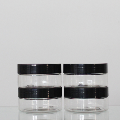 Round Shape PET Plastic Jars Colorful 80 Ml Capacity With Screw Caps