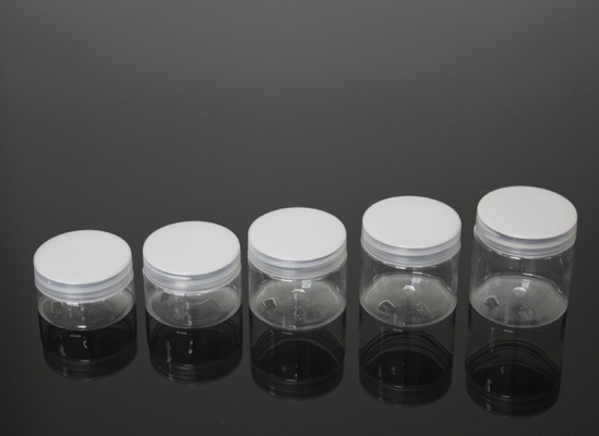 Durable PET Plastic Jars , 50ml 60ml 80ml 100ml 120ml Plastic Bottle Jar