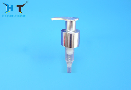Metallic Surface Lotion Dispenser Pump UV Collar 24 / 410 Gold And Sliver Color