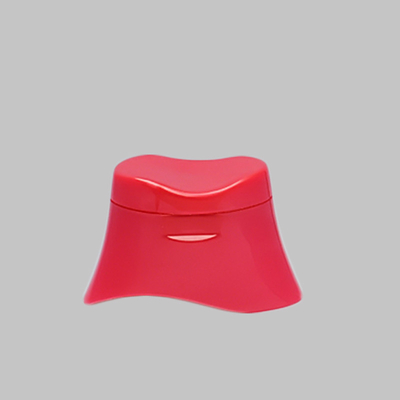 Red Color Cosmetic Plastic Shampoo Bottle Flip Top Lids Closure Caps