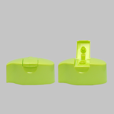 24mm Snap Neck Size Hook Type Green Plastic PP Flip Top Caps For 400ml Shampoo Bottles