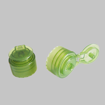 24mm 28mm Custom Color Transparent PP Green Flip Top Caps For Liquid Bottle