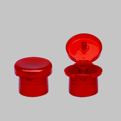 Transparent Flip Top Bottle Lids Red Polish Surface For Cream Bottle